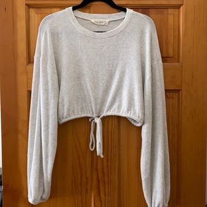 Bubble Sleeve Crop Top